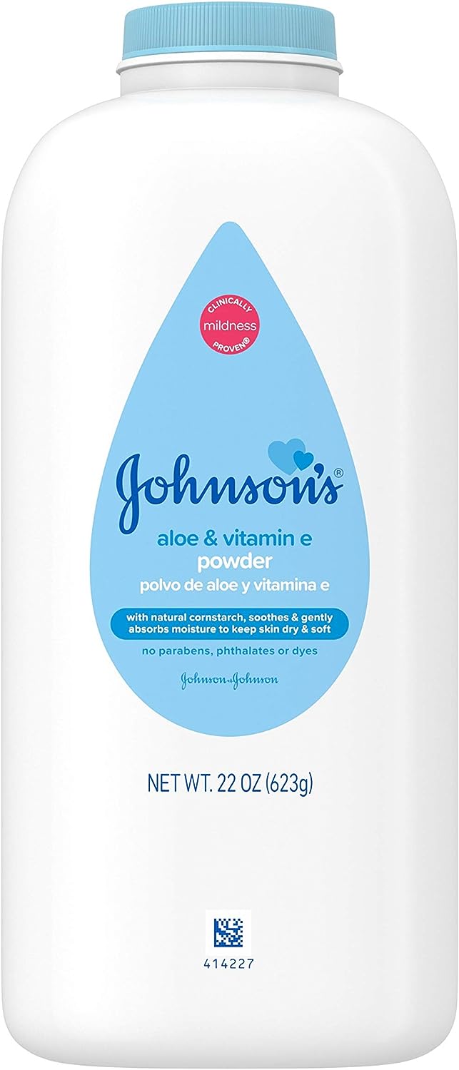 Johnson - Aloe & Vitamin E with natural cornstarch (425g) 15 oz - MeStore - Johnson&