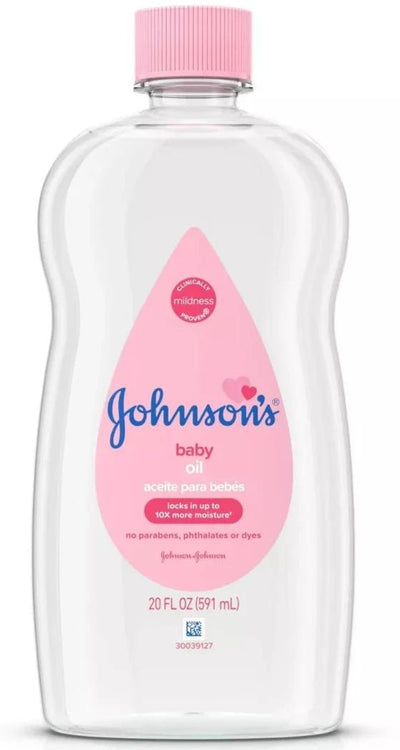 Johnson's Baby Body Pure Mineral Oil, Gentle & Soothing Massage Oil for Dry Skin - Original Scent - 20oz - MeStore - Johnson's