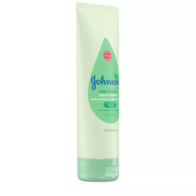 Johnson's Baby Creamy Body Oil with Aloe & Vitamin E for Delicate Skin, Hypoallergenic - 8 fl oz - MeStore - Johnson's