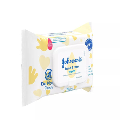 Johnson's Baby Disposable Hand & Face Cleansing Wipes, Pre - Moistened Wipes, Gentle for Delicate Skin - 25ct - MeStore - Johnson's