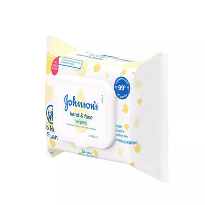 Johnson's Baby Disposable Hand & Face Cleansing Wipes, Pre - Moistened Wipes, Gentle for Delicate Skin - 25ct - MeStore - Johnson's