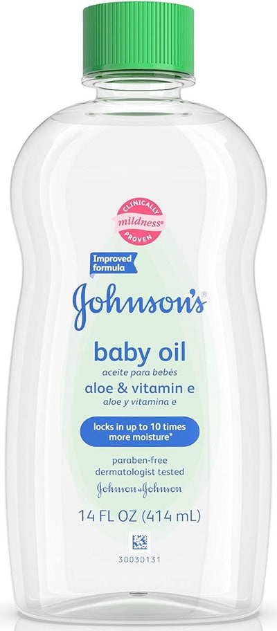 Johnson's Baby Oil, Aloe Vera and Vitamin E, 14 Fl Oz - MeStore - Johnson's