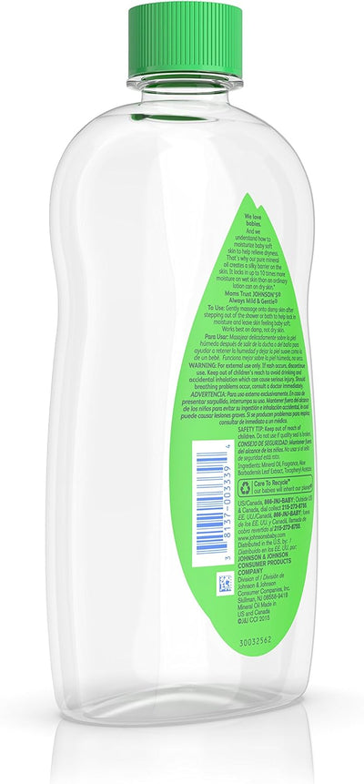 Johnson's Baby Oil, Aloe Vera and Vitamin E, 20 Fl Oz - MeStore - Johnson's