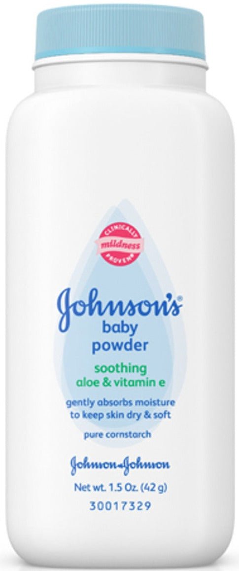 Johnsons Baby Powder With Aloe Vera And Vitamin E Pure Cornstarch, 1.5 oz - MeStore - Johnson&