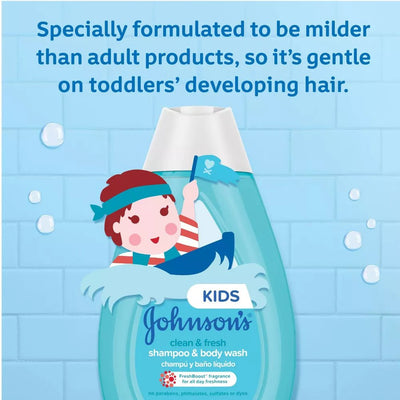 Johnsons Kids Clean & Fresh Shampoo & Body Wash 400ml - MeStore - Johnson's