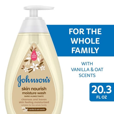 Johnson's skin nourish moisture wash, vanilla & oat, 20.3 oz - MeStore - Johnson's