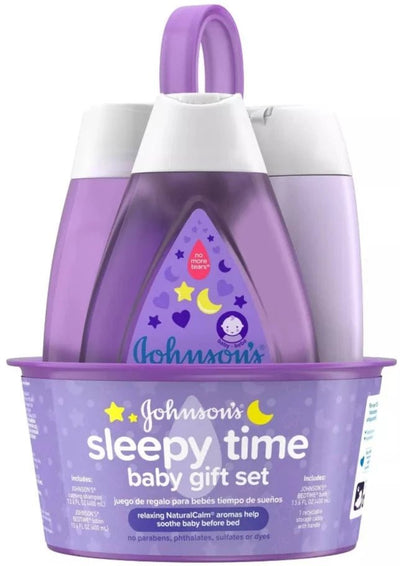 Johnson's Sleepy Time Bedtime Baby Gift Set Includes Baby Bath Shampoo, Wash & Body Lotion - 3ct - MeStore - Johnson's