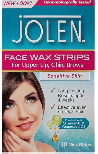 Jolen Sensitive Skin Facial Strip Wax (16 Strips) - MeStore - Jolen