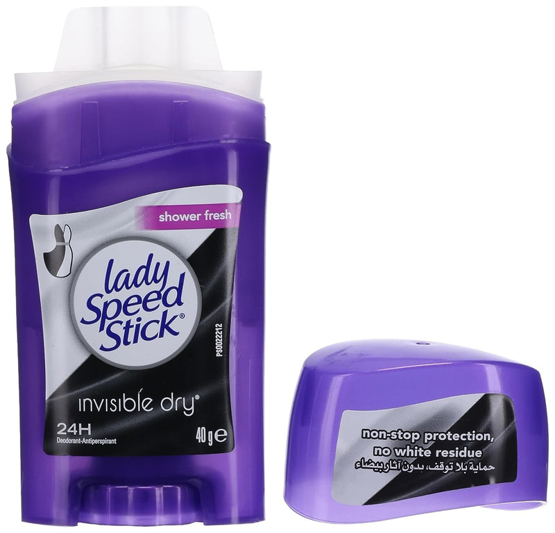 Lady Speed Stick Anti - Perspirant & Deodorant, Invisible Dry, Shower Fresh, 1.4 oz - MeStore - Lady Speed