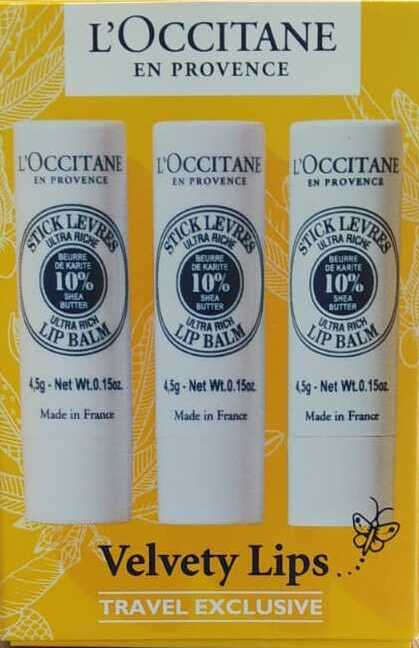 Loccitane Velvety Lips 4.5g X3 Gift Set Skin Care - MeStore - L&