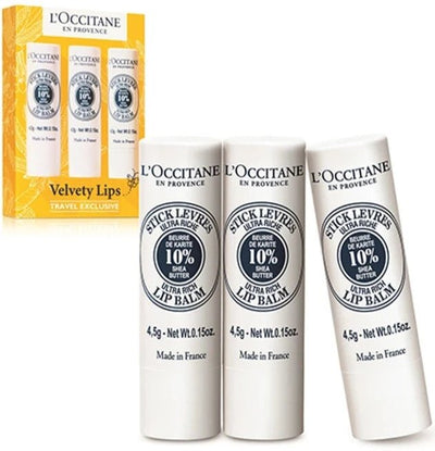 Loccitane Velvety Lips 4.5g X3 Gift Set Skin Care - MeStore - L'Occitane