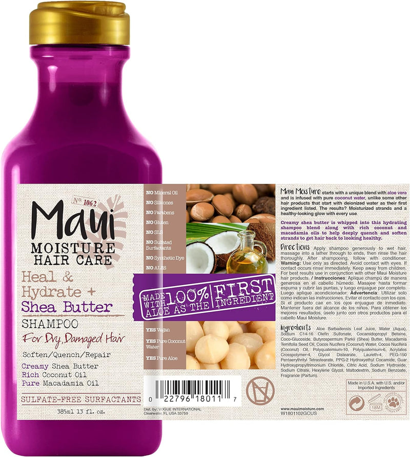 Maui Moisture Heal Hydrate Shea Butter Shampoo 13Oz - MeStore - Maui Moisture