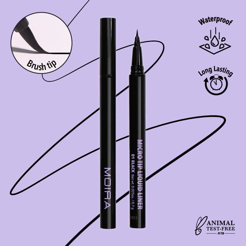 Micro Tip Liquid Liner (001, Black) - MTL001 - MeStore - Moira Beauty