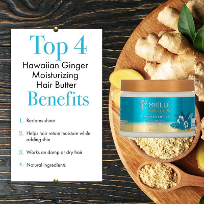 MIELLE ORGANICS - MOISTURE RX HAWAIIAN GINGER MOISTURIZING HAIR BUTTER - 12 OZ - MeStore - Mielle Organics