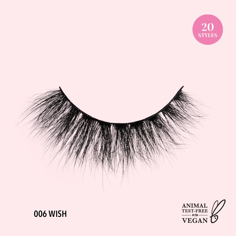 Moira 3D Effect Bionic Vegan Faux Mink Lashes (006, Wish) - MeStore - Moira Beauty