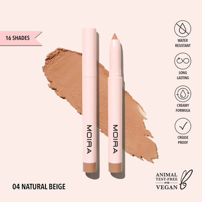 Moira - At Glance Stick Shadow (004, Natural Beige) - MeStore - Moira Beauty