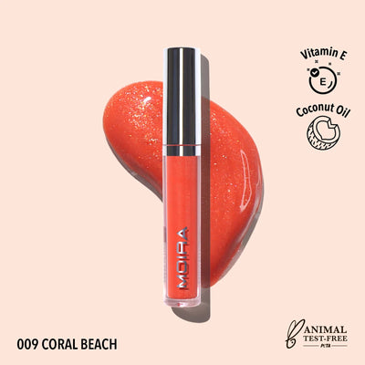 Moira Gloss Affair 009 Coral Beach - MeStore - Moira Beauty