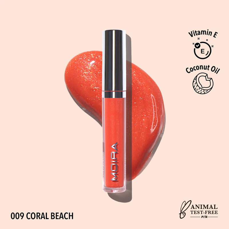 Moira Gloss Affair 009 Coral Beach - MeStore - Moira Beauty