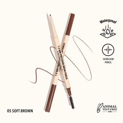 Moira - Precision Brow Pencil (005, Soft Brown) 1.5mm - MeStore - Moira Beauty