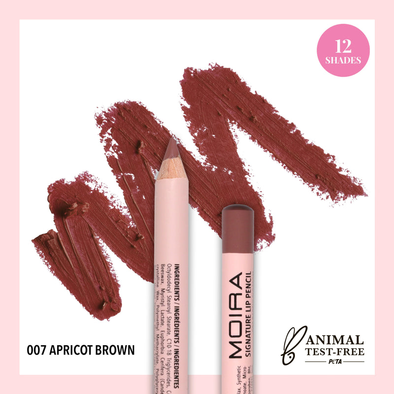 Moira - Signature Lip Pencil (007, Apricot Brown) - MeStore - Moira Beauty