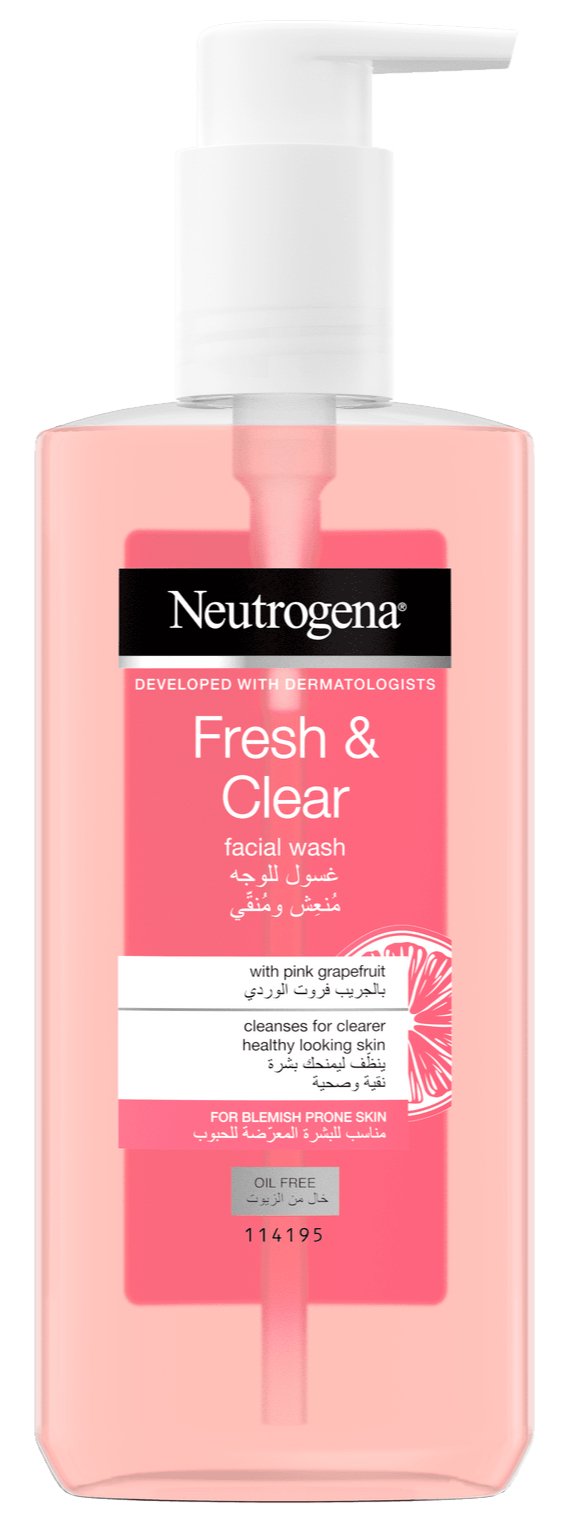 Neutrogena Visibly Clear Face Wash Pink Grapefruit Pump 200Ml - MeStore - Neutrogena