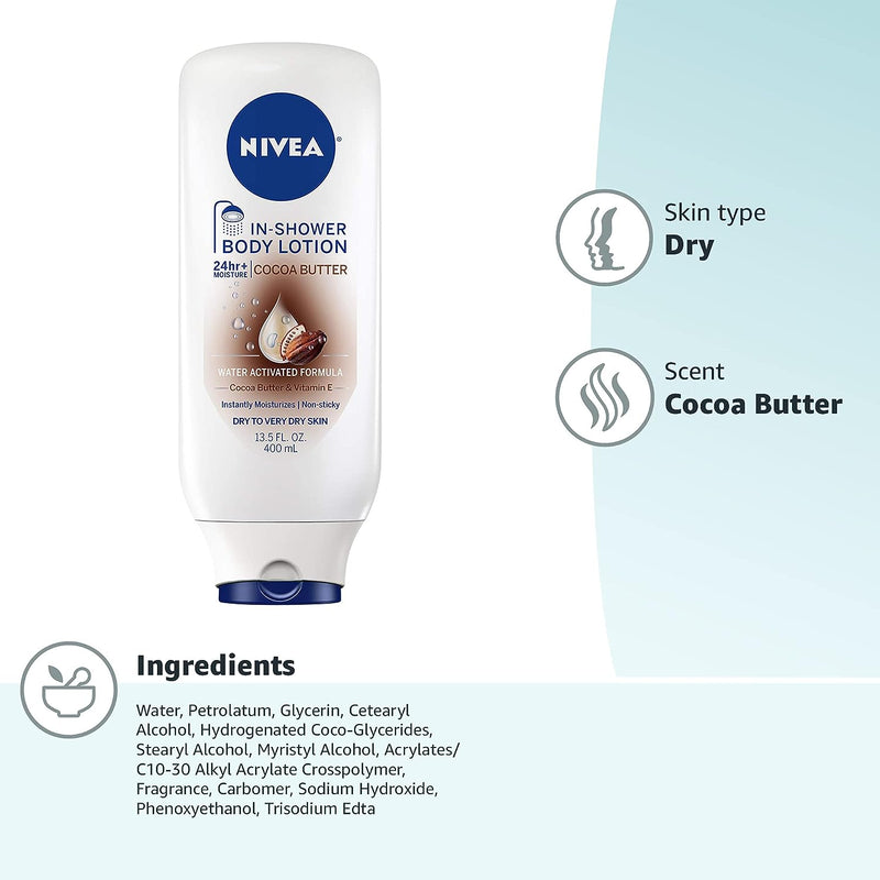 Nivea In - shower Cocoa Butter Dry To Very Dry Skin In - shower Lotion - 13.5 Oz - MeStore - Nivea