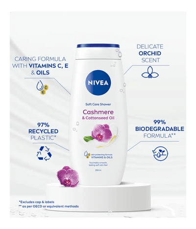 Nivea Shower Cream 250Ml Cashmere & Cottonseed Oil - MeStore - Nivea