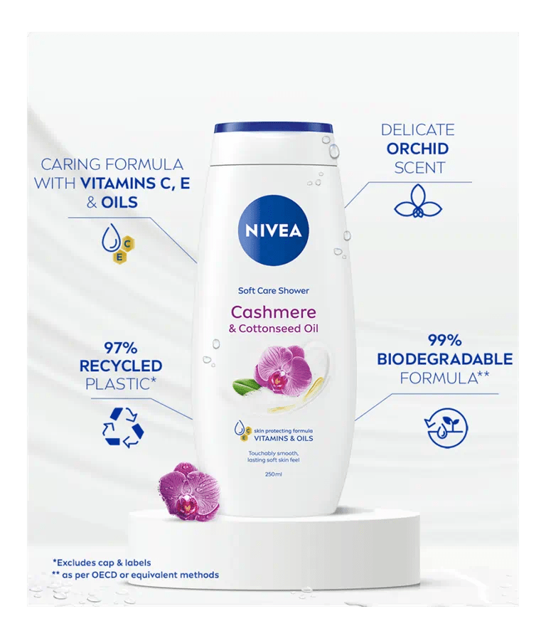 Nivea Shower Cream 250Ml Cashmere & Cottonseed Oil - MeStore - Nivea