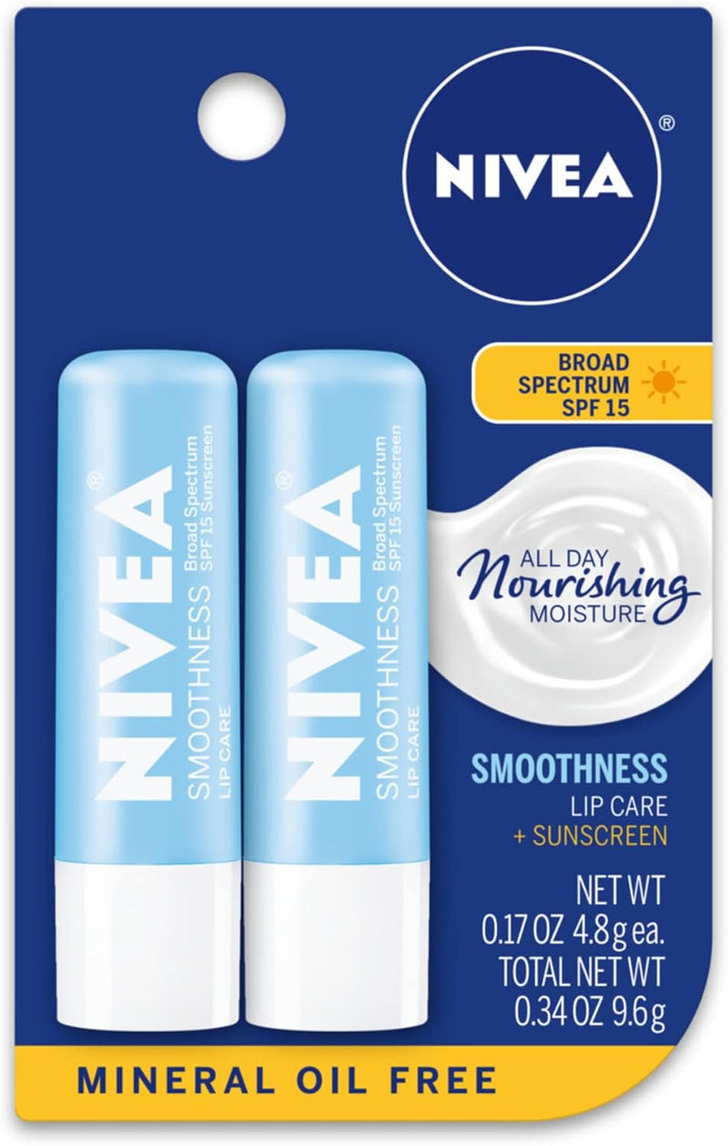 NIVEA Smoothness Lip Balm Dual Pack 0.34 oz - MeStore - Nivea