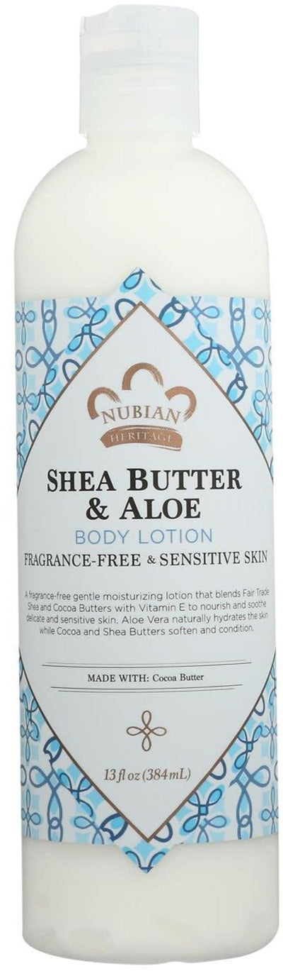 Nubian Body Lotion Shea Btr Aloe - 13 Fz - MeStore - NUBIAN HERITAGE