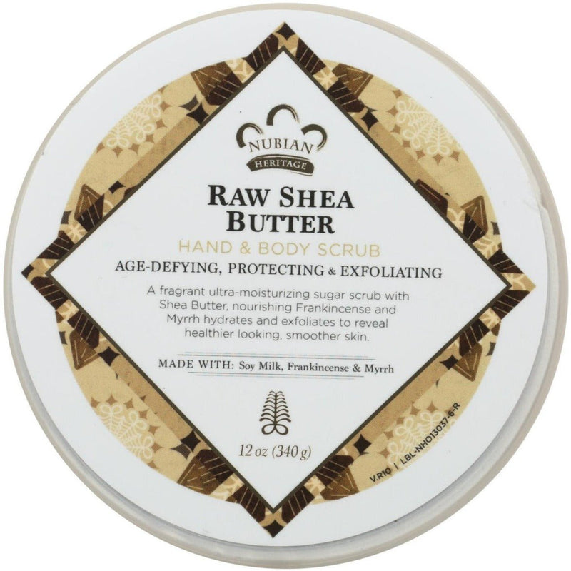 Nubian Hand & body Scrub Raw Shea Butter - 12 Oz - MeStore - NUBIAN HERITAGE