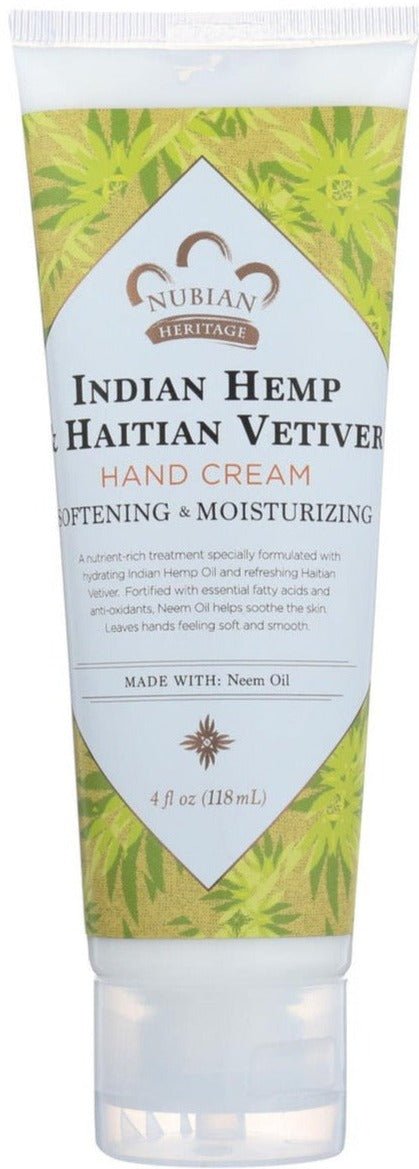 Nubian Hand Crm Indian Hemp - 4 Oz - MeStore - NUBIAN HERITAGE