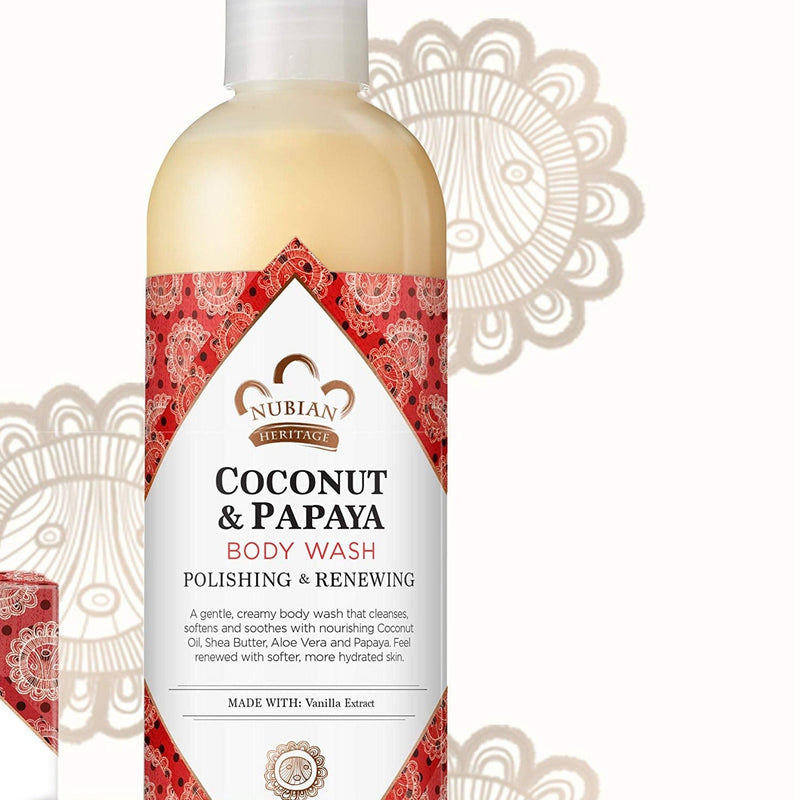 Nubian Heritage Coconut & Papaya Body Wash 13oz - MeStore - NUBIAN HERITAGE