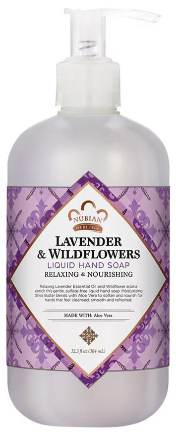 Nubian Liquid Hand Soap Lavender With Wildflowe - 12.3 Fz - MeStore - NUBIAN HERITAGE