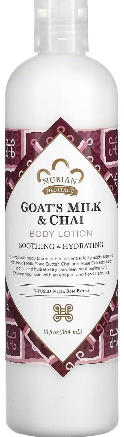 Nubian Lotion Body Goat Milk & chai - 13 Fz - MeStore - NUBIAN HERITAGE