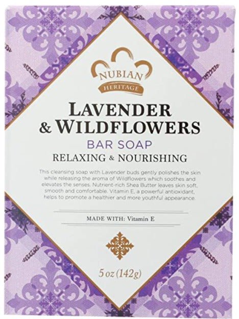 Nubian Soap Bar Lvndr Wildflowers 5oz - MeStore - NUBIAN HERITAGE