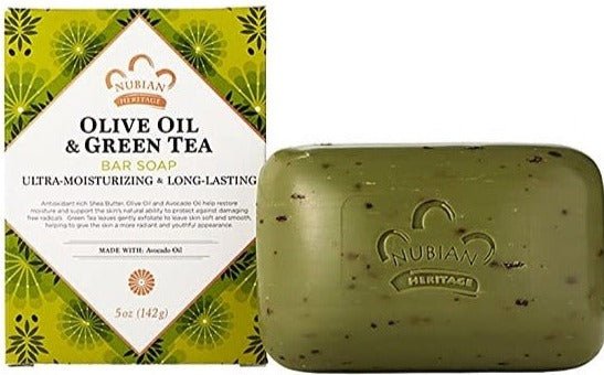 Nubian Soap Bar Olive Grn Tea 5oz - MeStore - NUBIAN HERITAGE