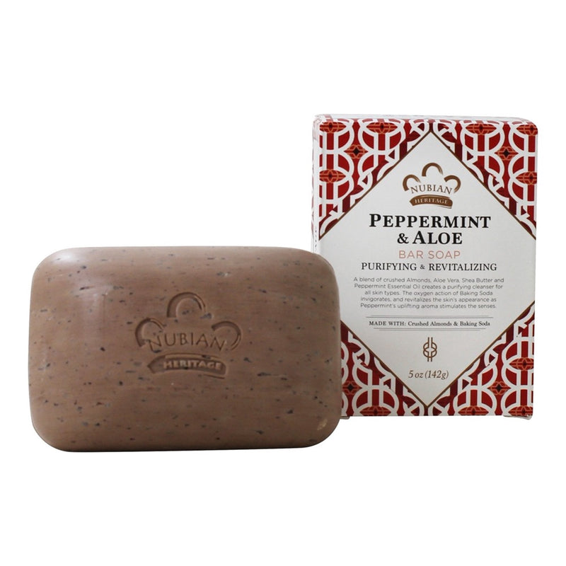 Nubian Soap Peppermint & Aloe Bar Soap - MeStore - NUBIAN HERITAGE