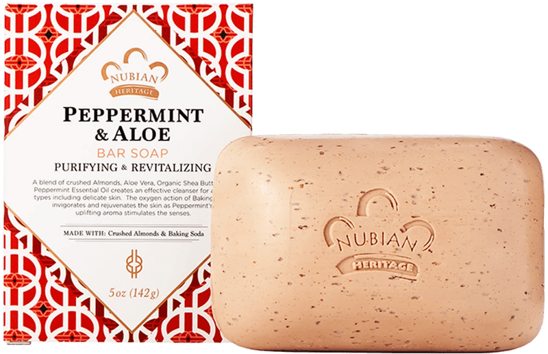 Nubian Soap Peppermint & Aloe Bar Soap - MeStore - NUBIAN HERITAGE