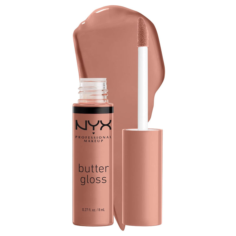 NYX PROFESSIONAL MAKEUP Butter Gloss, Non - Sticky Lip Gloss - Madeleine (Mid - Tone Nude) - MeStore - NYX