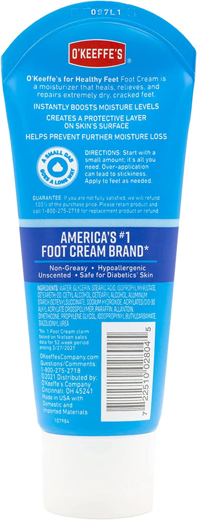 O'keeffe's Healthy Feet 3oz Tube - MeStore - O'KEEFFE'S