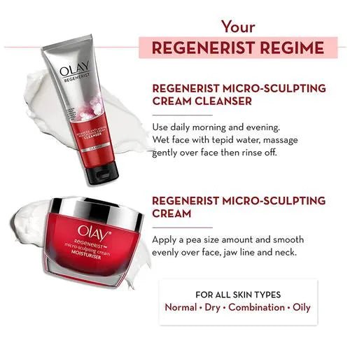 Olay Regenerist - Gift Set (Microsculpting 50gr + Cleanser 100gr) - MeStore - Olay