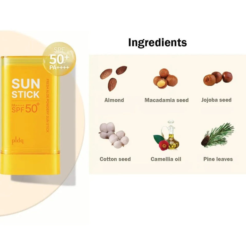 Pldq Fresh Aloe Powdery Sunstick - 20g - MeStore - PLDQ