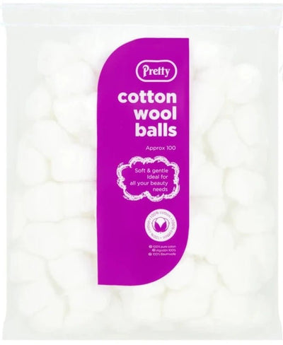 Pretty Cotton White Balls 100'S - MeStore - Pretty