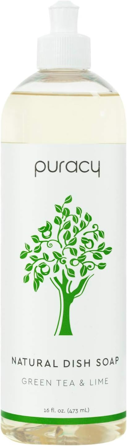 Puracy Natural Dish Soap Green Tea & Lime / 16oz Bottle - MeStore - Puracy