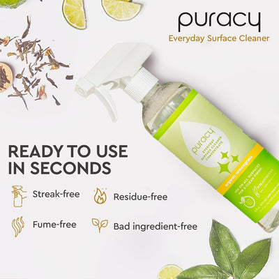 Puracy Natural Multi - Surface Cleaner Organic Lemongrass / 16oz Concentrate - MeStore - Puracy