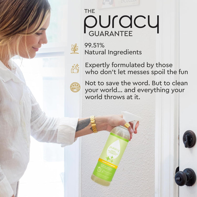 Puracy Natural Multi - Surface Cleaner Organic Lemongrass / 16oz Concentrate - MeStore - Puracy