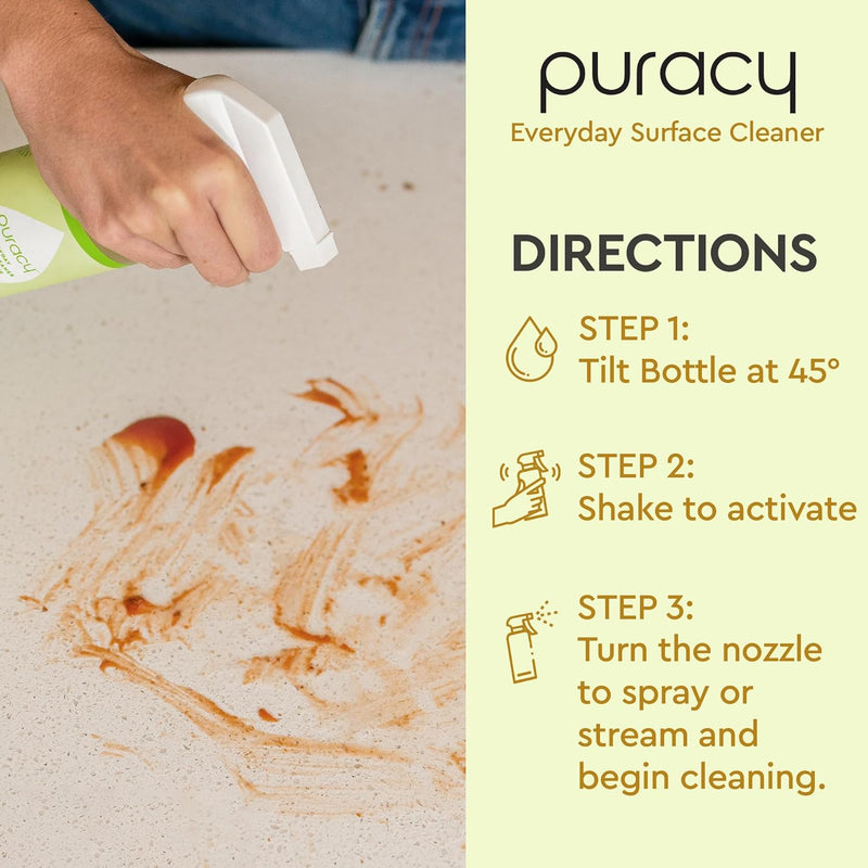 Puracy Natural Multi - Surface Cleaner Organic Lemongrass / 16oz Concentrate - MeStore - Puracy