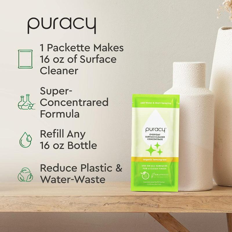 Puracy Natural Surface Cleaner Concentrate green tea+ lime .5Fl Oz - MeStore - Puracy