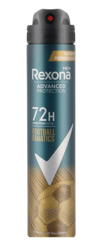 Rexona Men 72H+ Advanced Protection Foot Ball Fanatics 200ml - MeStore - Rexona